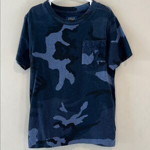 Polo by Ralph Lauren Blue Camo Short Sleeve Tee Size 6